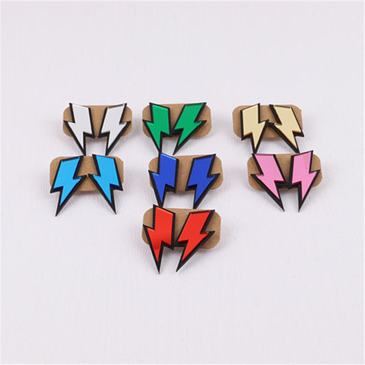 1 Pair Ig Style Lightning Arylic Ear Studs