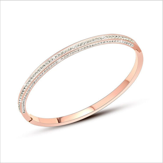 Titanium Steel 18K Gold Plated Bangles