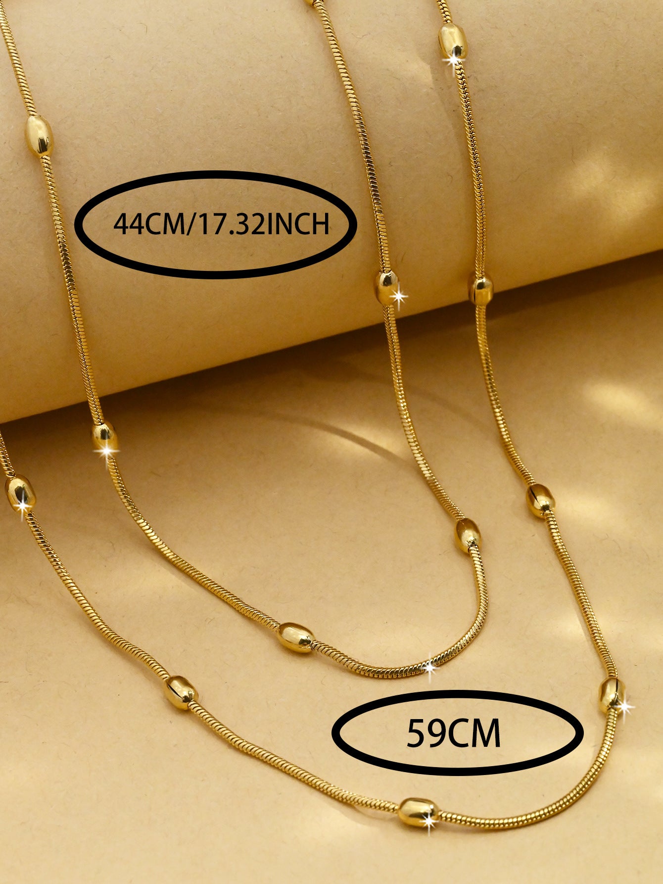 Copper Simple Style Plating Solid Color Double Layer Necklaces