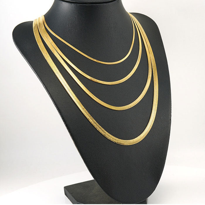 1 Piece Fashion Solid Color Titanium Steel Plating Necklace