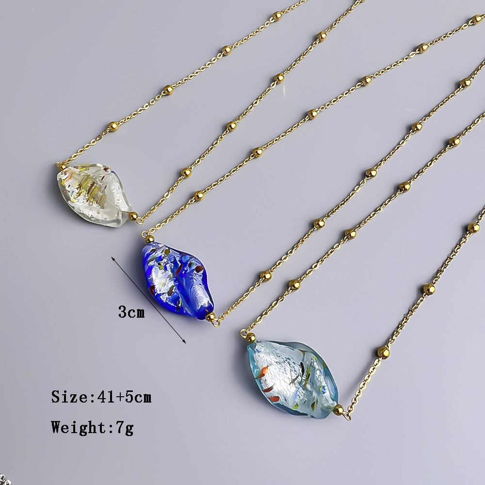 Simple Style Irregular Stainless Steel Gold Plated Pendant Necklace In Bulk