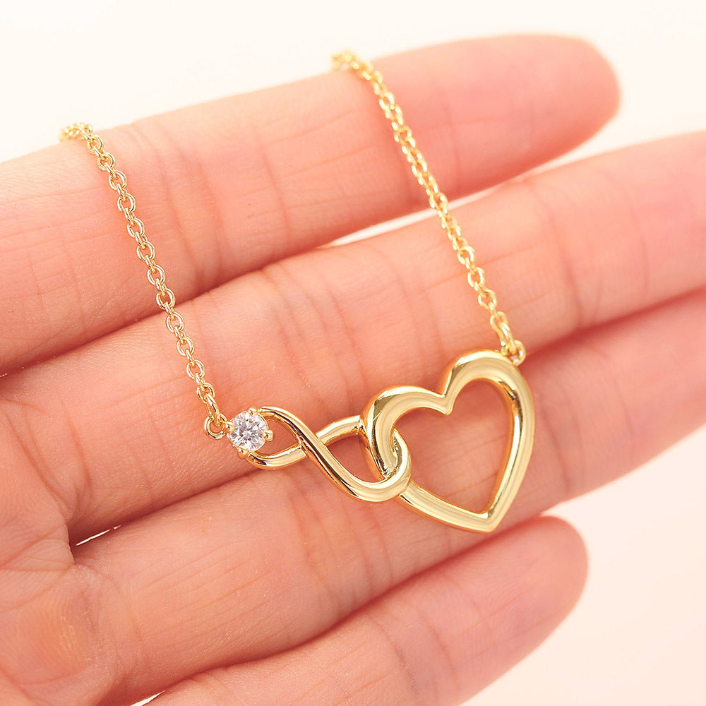 Sweet Simple Style Infinity Heart Shape Copper Inlay Zircon Bracelets Necklace