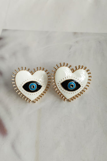 1 Pair Chinoiserie Devil's Eye Enamel Alloy Ear Studs