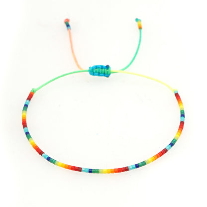 Wholesale Jewelry Ethnic Style Gradient Color Beaded Woven Bracelet Gooddiy