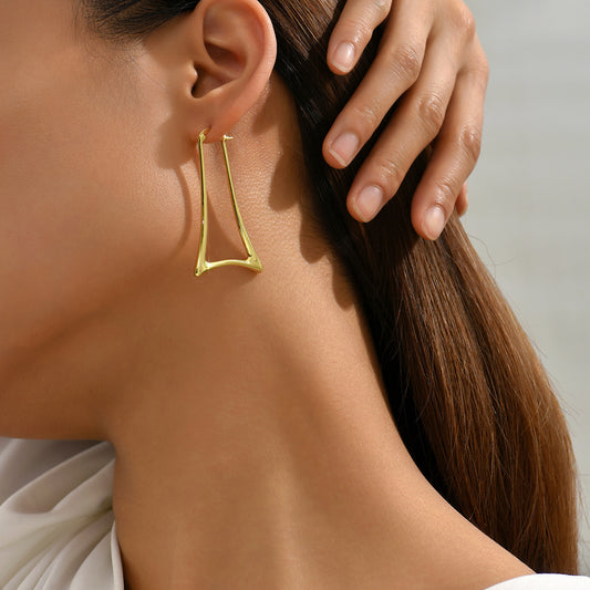 1 Pair Simple Style Solid Color Copper Earrings