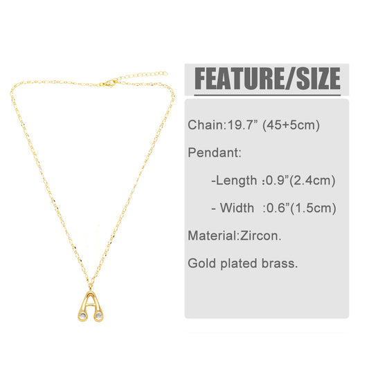 Simple Style Letter Copper Plating Inlay Zircon Pendant Necklace