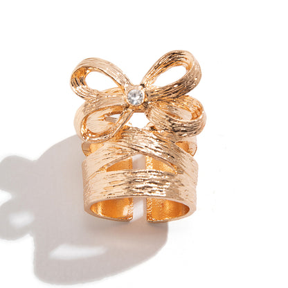 Sweet Geometric Bow Knot Imitation Pearl Women's Jewelry Set