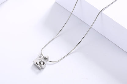 Creative New Titanium Steel Golden Snail Earrings Necklace Set Wholesale Gooddiy