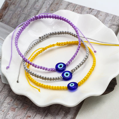 Fashion Devil's Eye Plastic Braid Unisex Bracelets