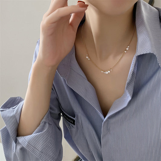 Elegant Lady Geometric Titanium Steel Necklace