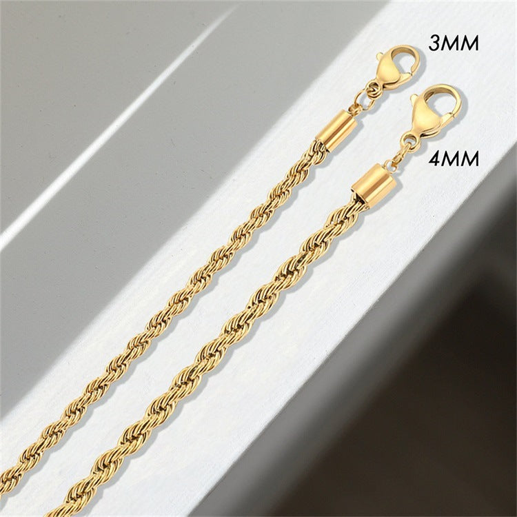 Gooddiy Stainless Steel Twist Chain Bracelets Jewelry Wholesale