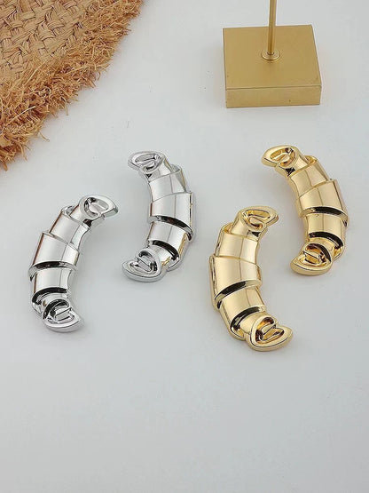 1 Pair Simple Style Horns Plating Alloy Ear Studs