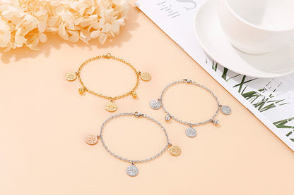 Stainless Steel Eight-pointed Star Round Tag Fashion Bracelet Wholesale Jewelry Gooddiy