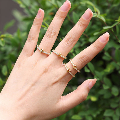 Wholesale Simple Style Letter Copper Open Rings