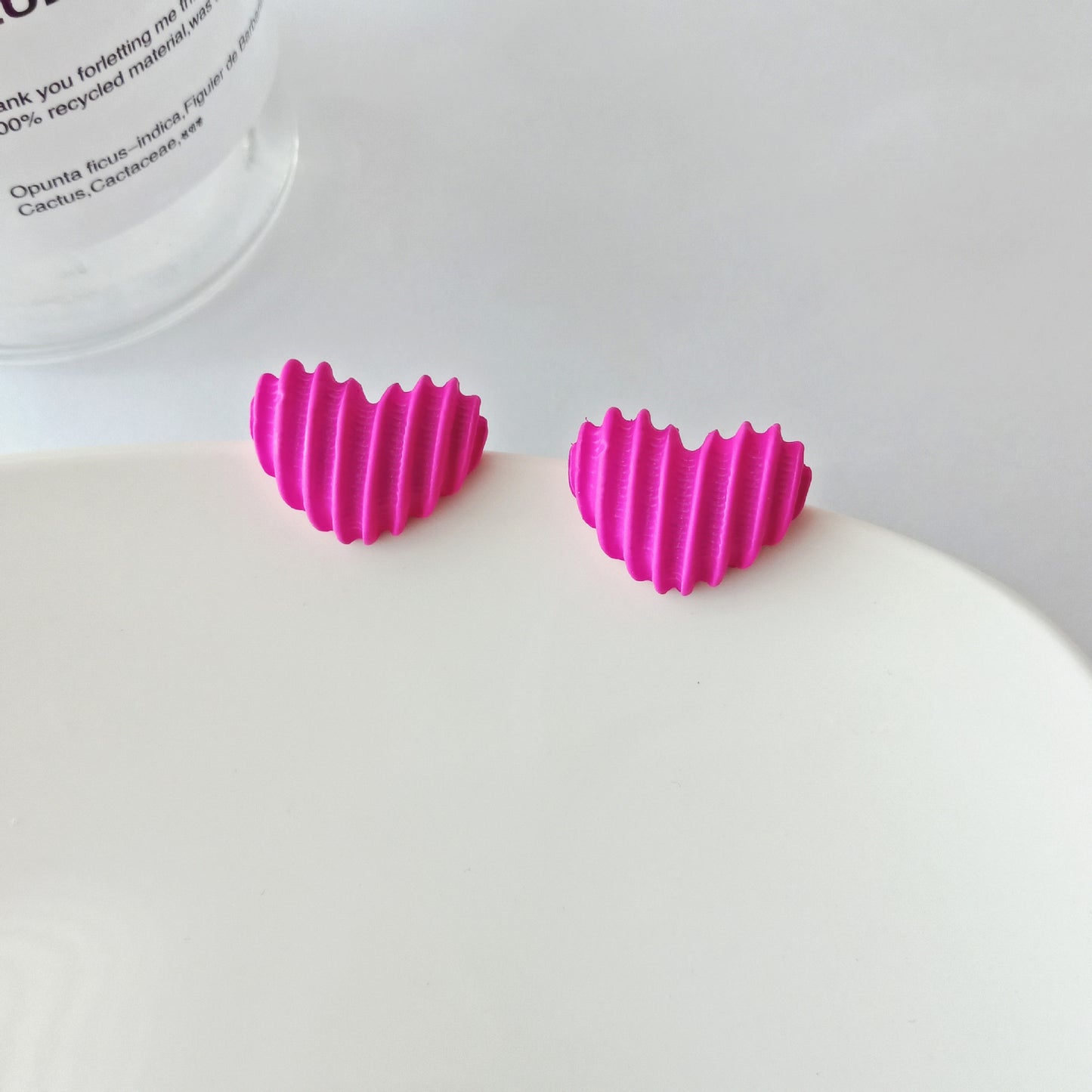 Simple Style Heart Shape Alloy Stoving Varnish Ear Studs
