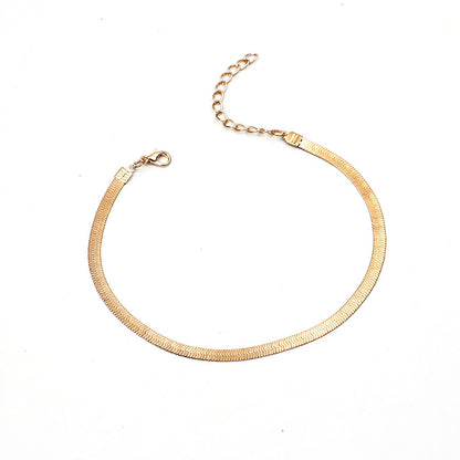 Simple Snake Bone Chain Alloy Anklet Wholesale Jewelry Gooddiy