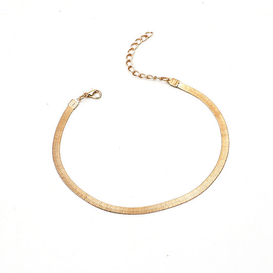 Simple Snake Bone Chain Alloy Anklet Wholesale Jewelry Gooddiy