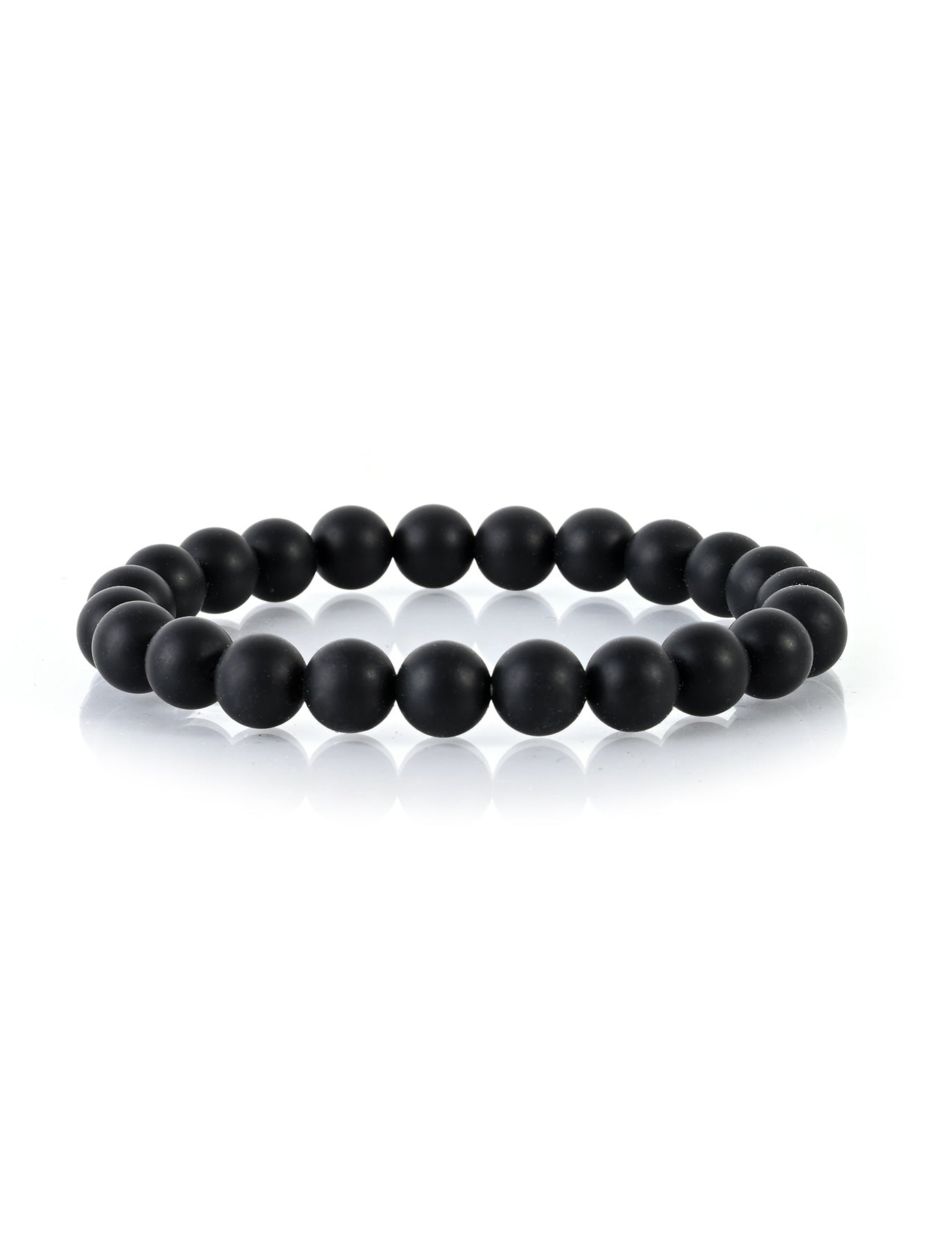 Casual Simple Style Round Natural Stone Lava Rock Bracelets In Bulk