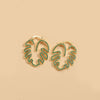 Cross-border popular ins style versatile, delicate hollow leaf design earrings, small and versatile, Internet celebrity earrings, jewelry women