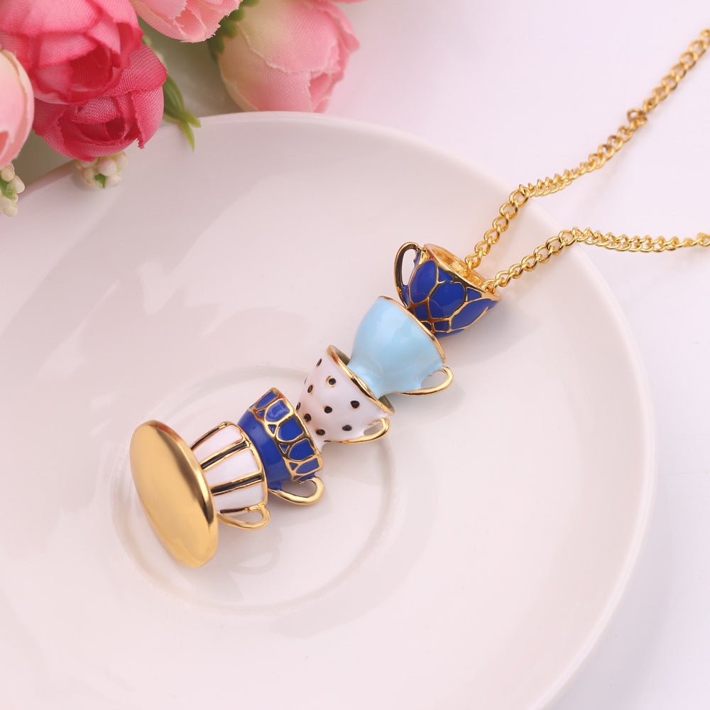 1 Piece Fashion Cup Alloy Plating Rhinestones Women's Necklace