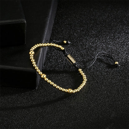 Simple Style Cross Devil's Eye Copper Inlay Zircon Bracelets 1 Piece