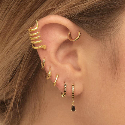 Ear Clip Personality Creative Simple Multi-layer Snake-shaped Copper Earring