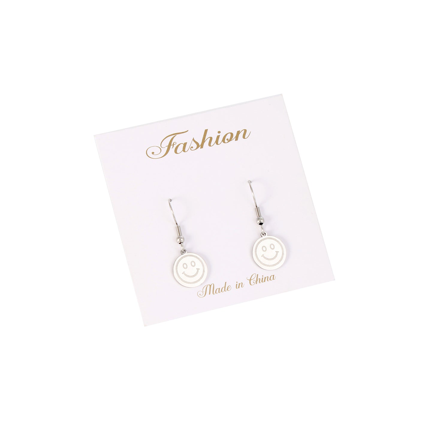 1 Pair Fashion Portrait Polishing Stainless Steel Drop Earrings