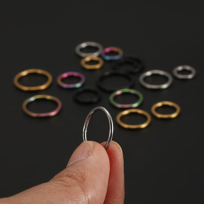 Simple Style Circle Stainless Steel Plating Nose Ring