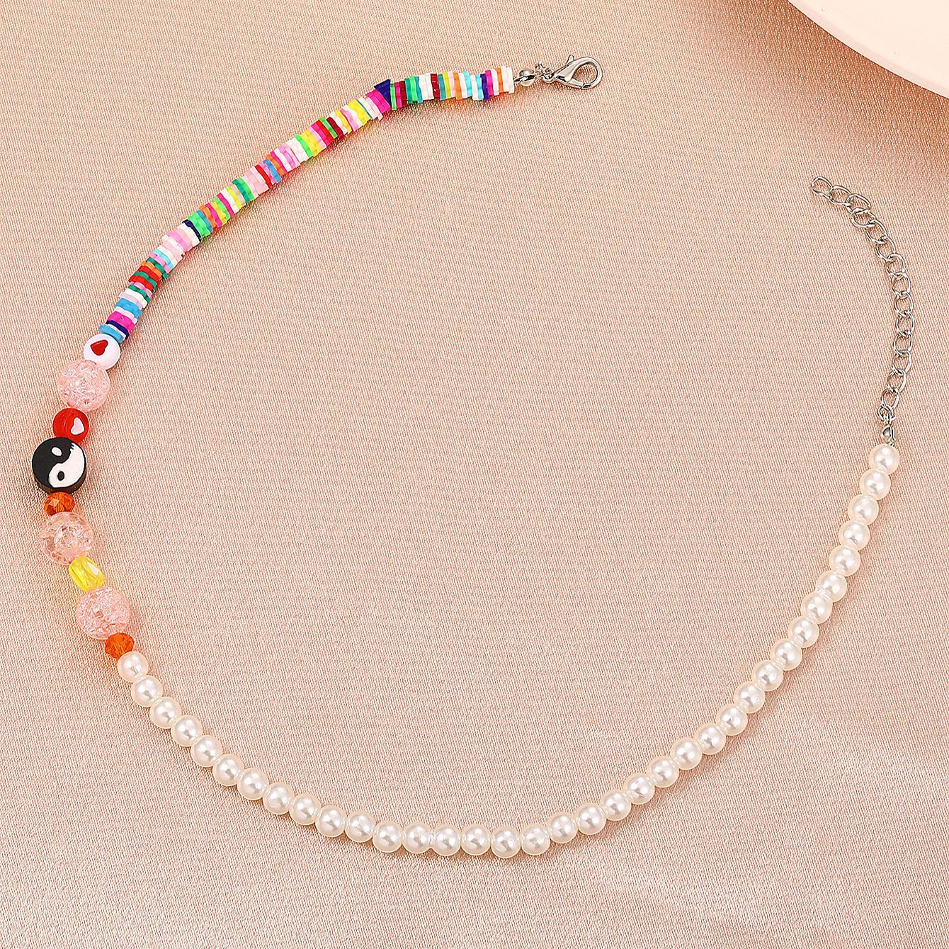 Wholesale Jewelry Ethnic Style Color Beaded Pearl Splicing Necklace Gooddiy