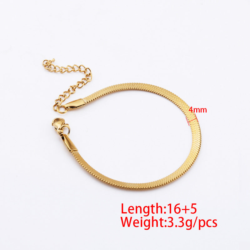 Fashion Solid Color Stainless Steel Plating Bracelets