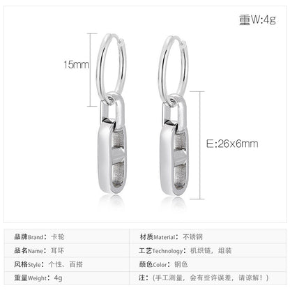 European And American Stainless Steel Chain Earrings Wholesale