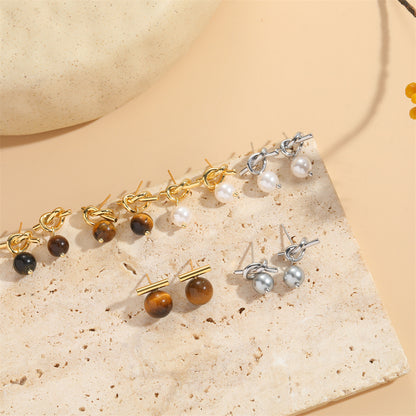 Cross-border hot-selling simple pearl earrings, niche design, high-end sense of coldness, Internet celebrity temperament, exquisite earrings and jewelry