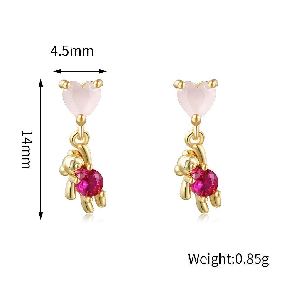 Wholesale Kolamic Earrings 18k Gold Jewelry Cute Bear Cloud Earrings Gooddiy