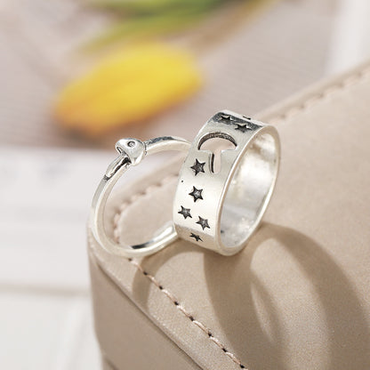 European And American Mushroom Inlaid Ring 2-piece Ring Wholesale