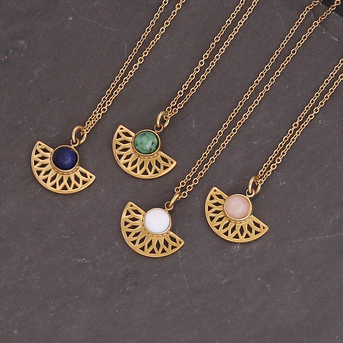 New Sun Flower Cross Pendant Female Fashion Simple Clavicle Chain Retro Necklace