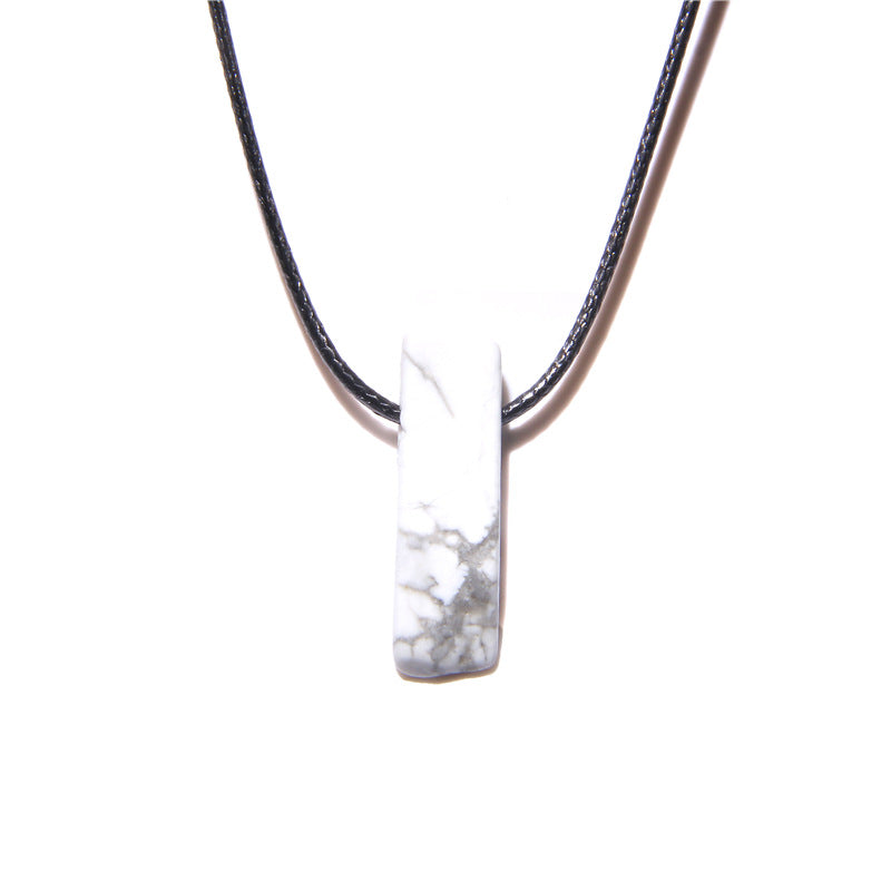 Simple Style Marble Pu Leather Unisex Pendant Necklace 1 Piece