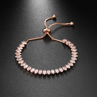 Simple Style Eye Copper Inlay Zircon Bracelets 1 Piece