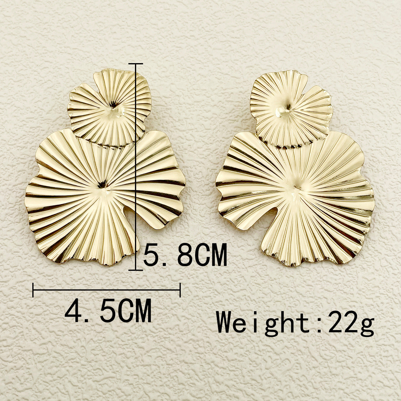 Streetwear Lotus Leaf Stainless Steel Plating Drop Earrings 1 Pair