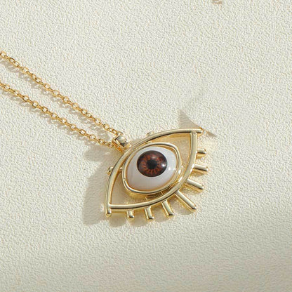 European and American hot selling oil drops, love devil's eye pendant, neck chain, clavicle chain,  fashion versatile necklace necklace