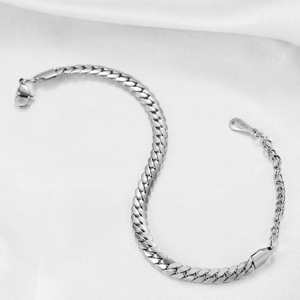 Fashion Solid Color Twist Titanium Steel Bracelets 1 Piece