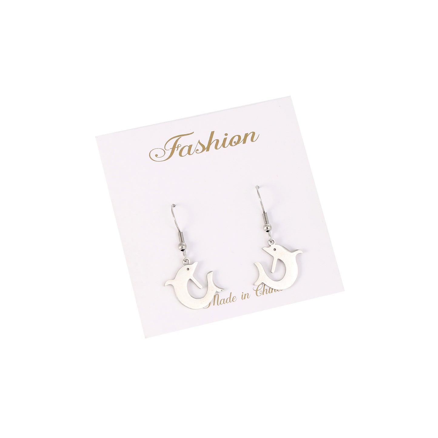 1 Pair Fashion Portrait Polishing Stainless Steel Drop Earrings