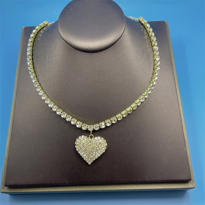 Fashion Heart Rhinestone Women's Necklace