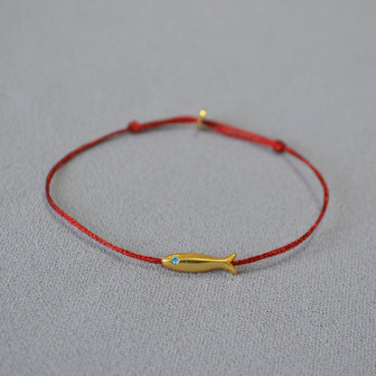 Simple Style Fish Silk Thread Copper Braid Women's Bracelets