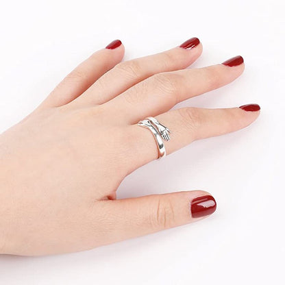 Retro Palm Stainless Steel Open Ring Metal Stainless Steel Rings