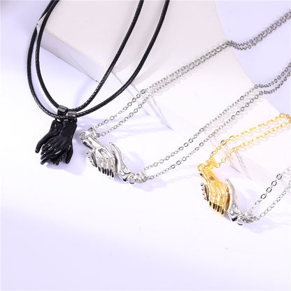 Simple Style Hand Alloy Plating Unisex Pendant Necklace