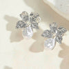 explosive personality style trend flower ear needle independent station new acrylic French retro exquisite earrings women