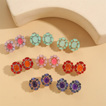 European and American new acrylic flower high-quality texture earrings ins style versatile personality trend earrings jewelry wholesale