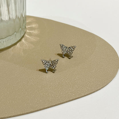 Sweet Butterfly Alloy Plating Artificial Rhinestones Ear Studs