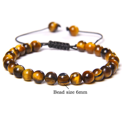 1 Piece Fashion Gradient Color Tiger Eye Beaded Bracelets