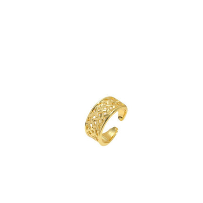 European and American hot-selling personality versatile Korean croissant design sense opening adjustable ring ins style versatile ring